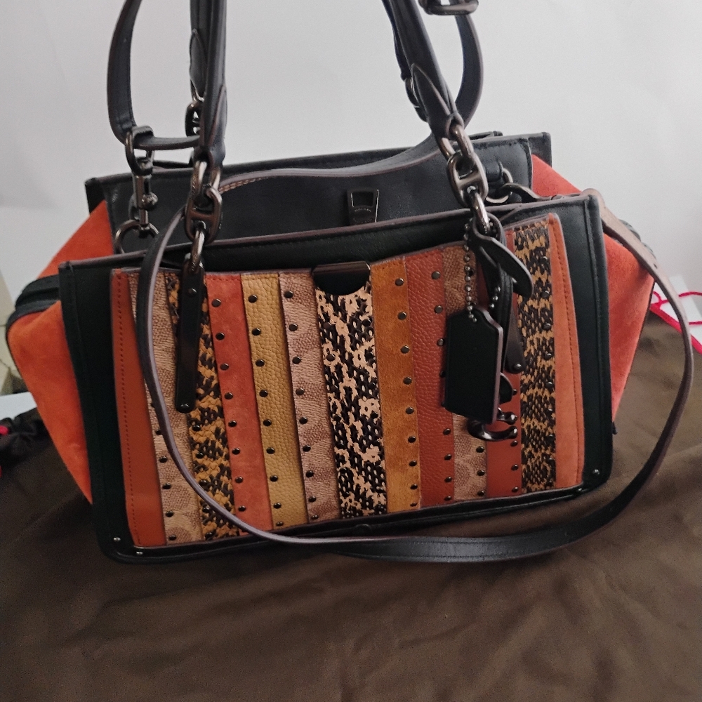 Coach Dreamer 21 Patchwork Snakeskin, Signature, Leather luxury handbags - Picture 15 of 16